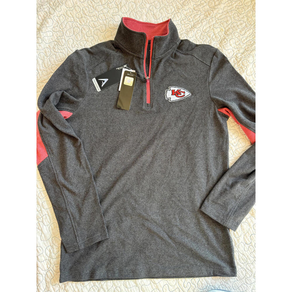 Kansas City Chiefs Men's Quarter-Zip Pullover Size Small [COPY]